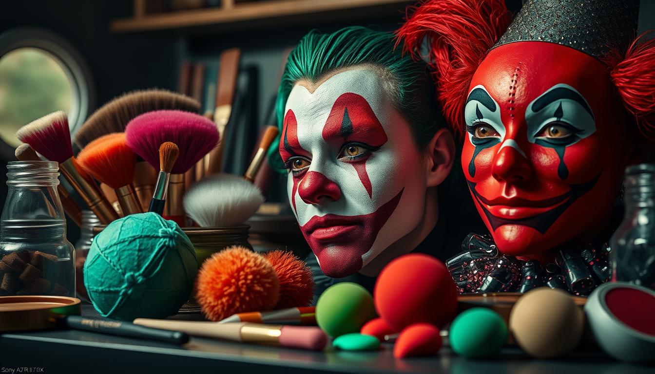 Clownskosmetik für Joker Make-up