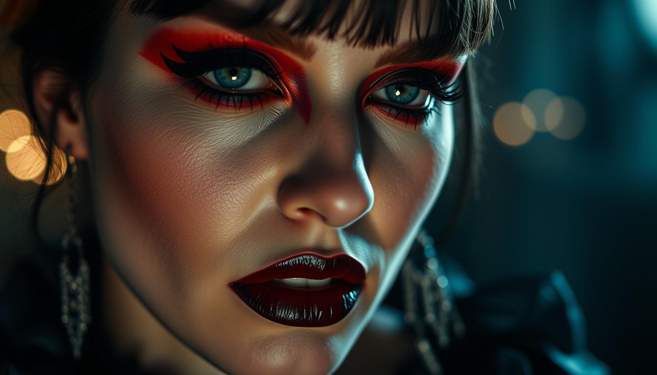 Düsteres Make-up für Vampir-Look