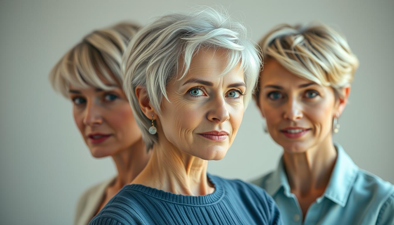 Kurzhaarfrisuren für feines Haar ab 60