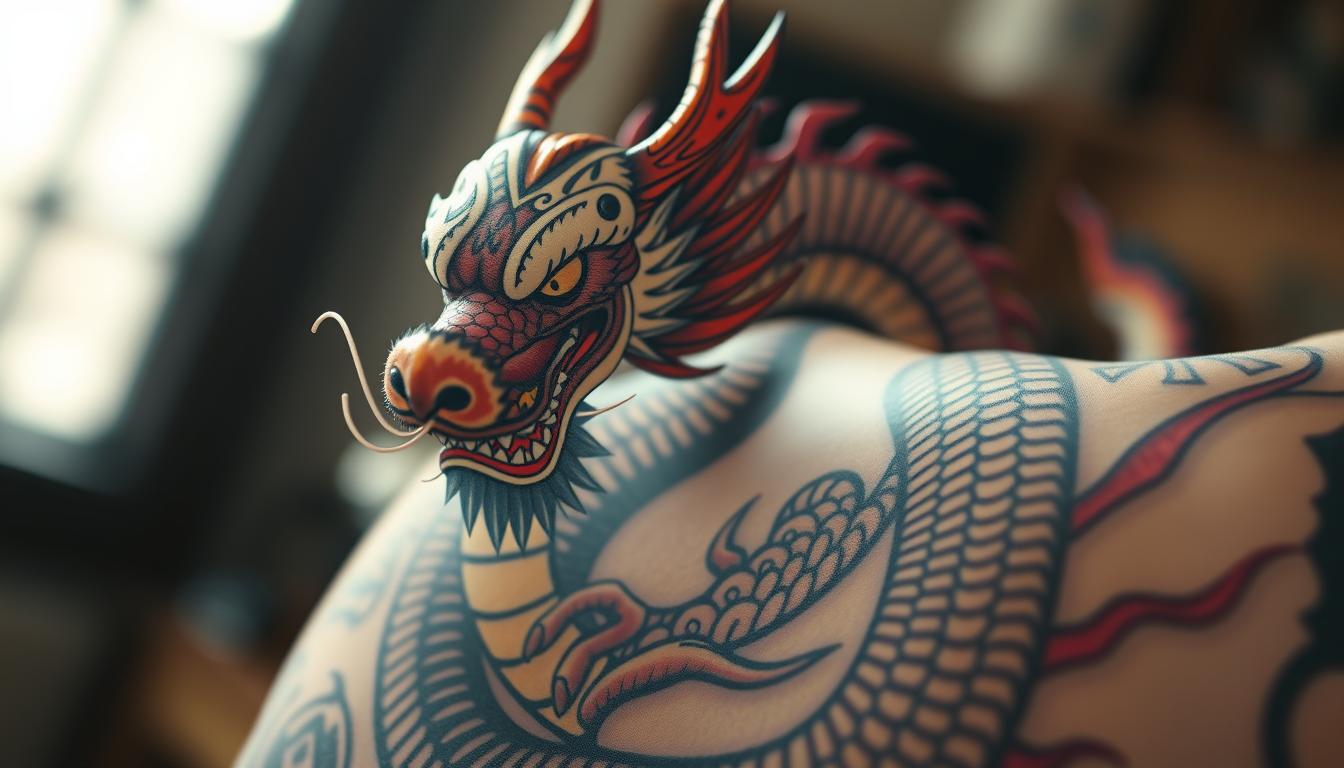 Moderne Drachen Tattoo Motive