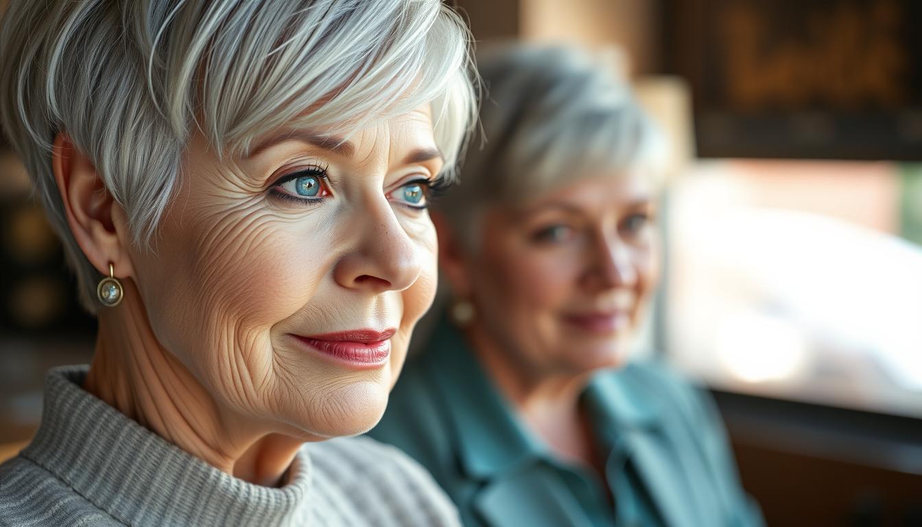 Moderne Pixie Cuts für ältere Frauen