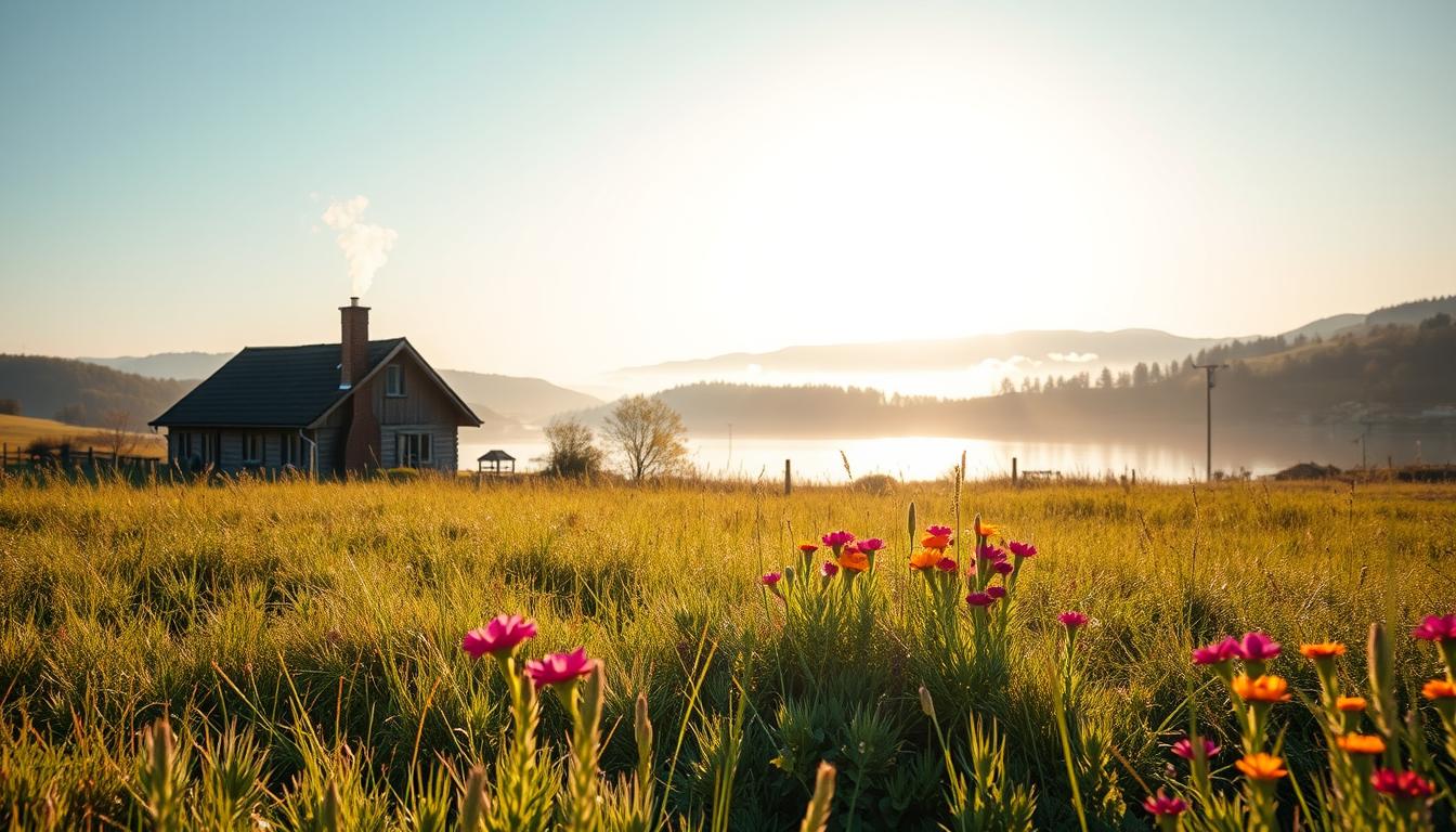 Montagmorgen-Idyll