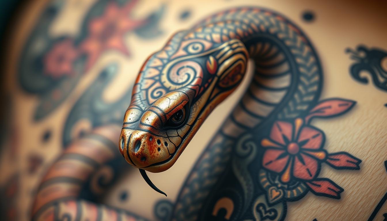 Mythologie Schlange Tattoo