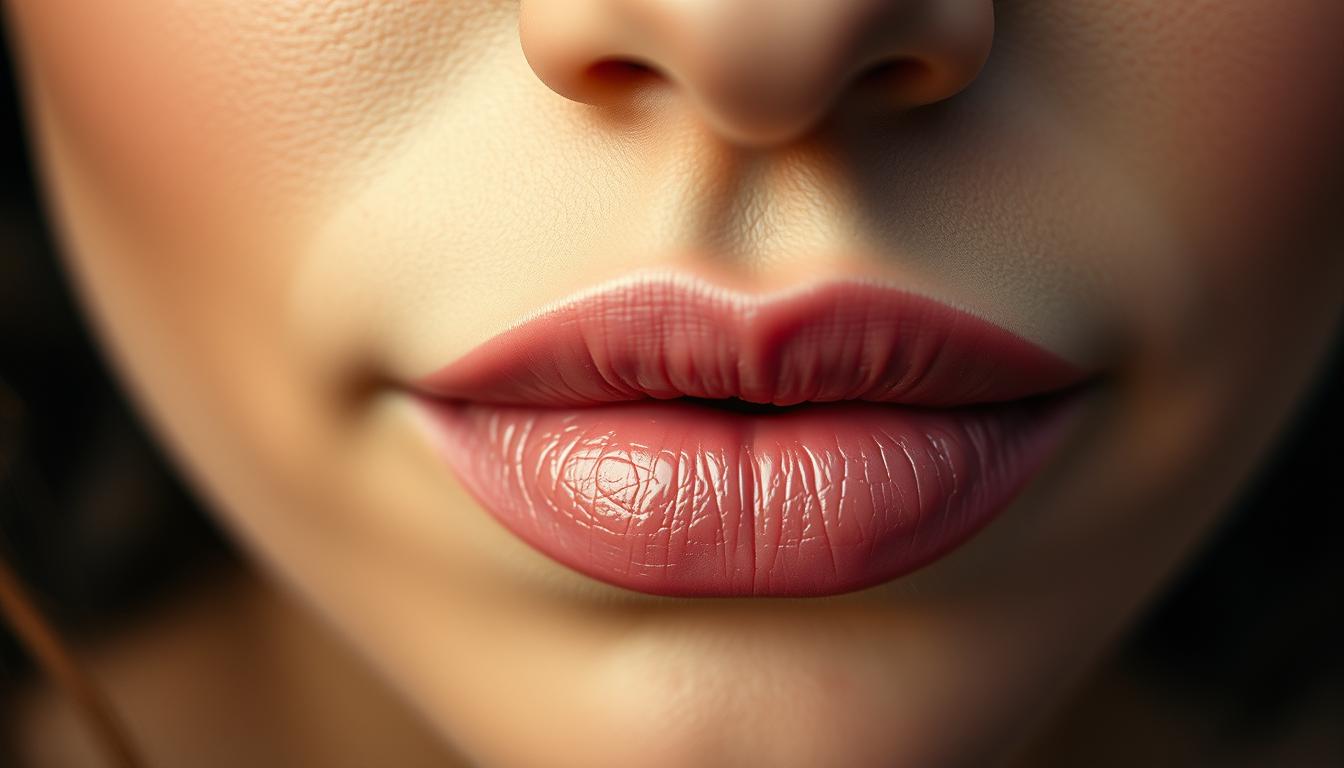 Natürlich schattierung permanent make up lippen