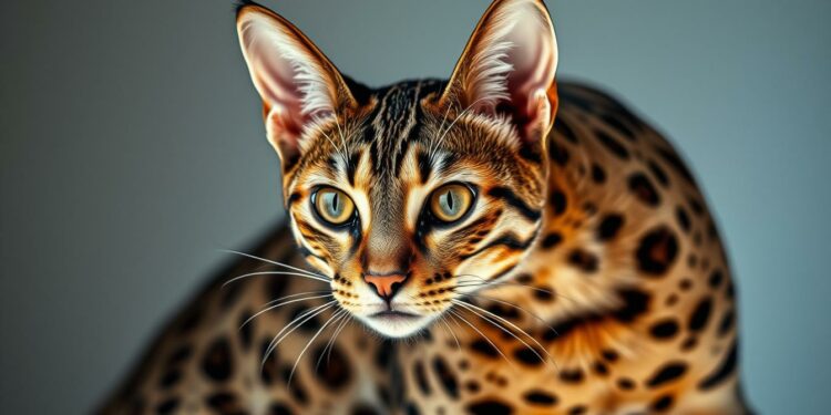 Ocicat: Charakter und Lebenserwartung im Überblick 1 Ocicat Katze mit charakteristischem getupftem Fell