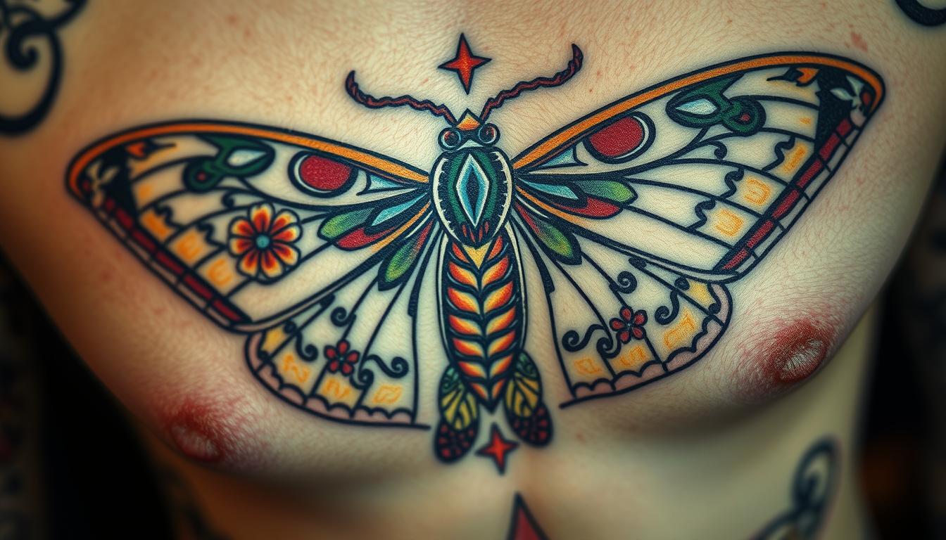 Traditionelle Motte Tattoo