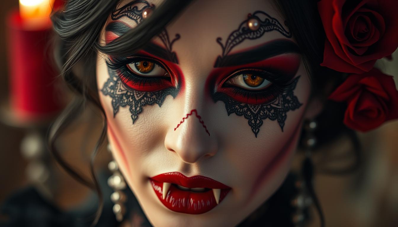 Vampir Make-up Trends für Halloween 2024