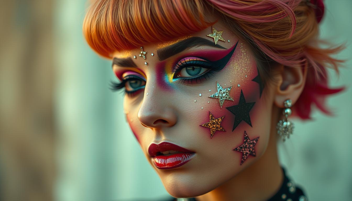 Ziggy Stardust glamour make-up