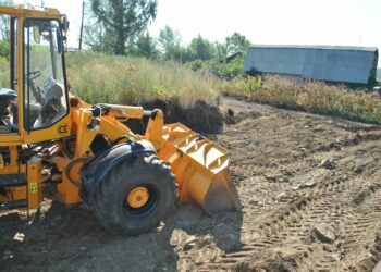 Radladern im Baugewerbe