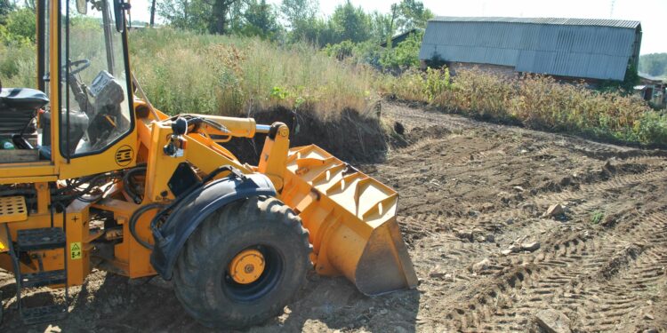 Radladern im Baugewerbe