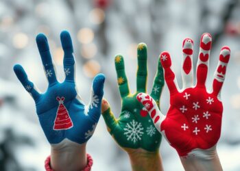 handabdruck weihnachten