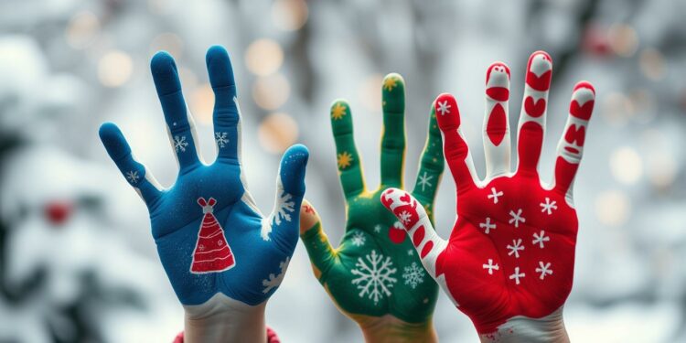 Handabdruck Weihnachten: Kreative Bastelideen 1 handabdruck weihnachten