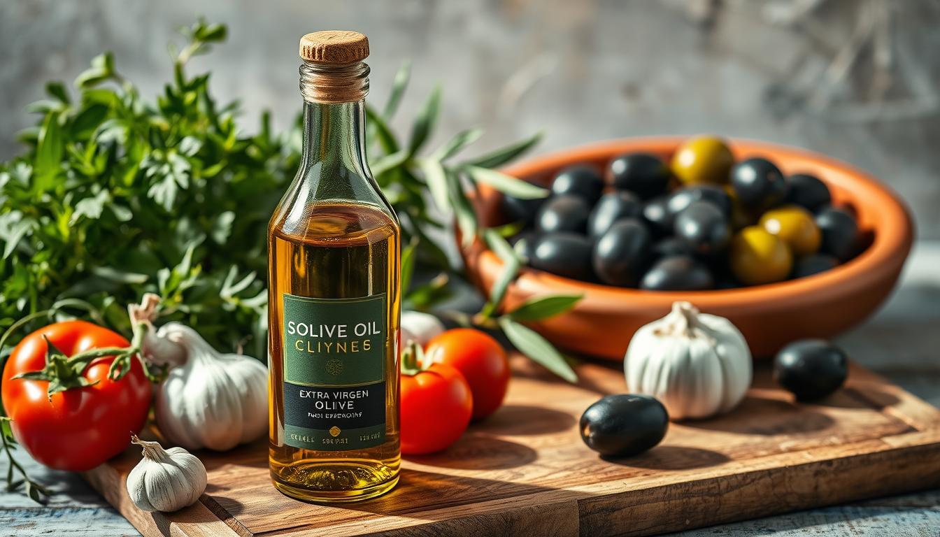 mediterrane Zutaten Olivenöl