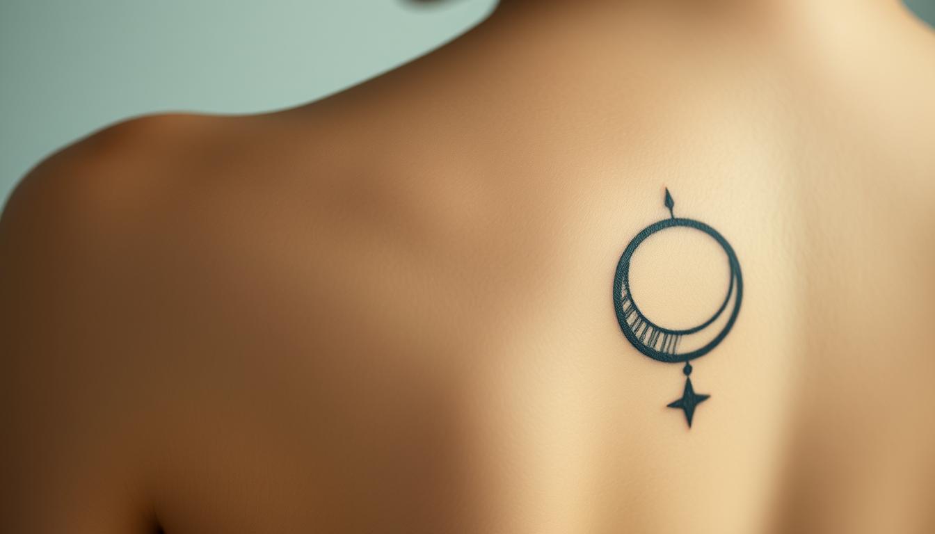 minimalistische Mond Tattoos