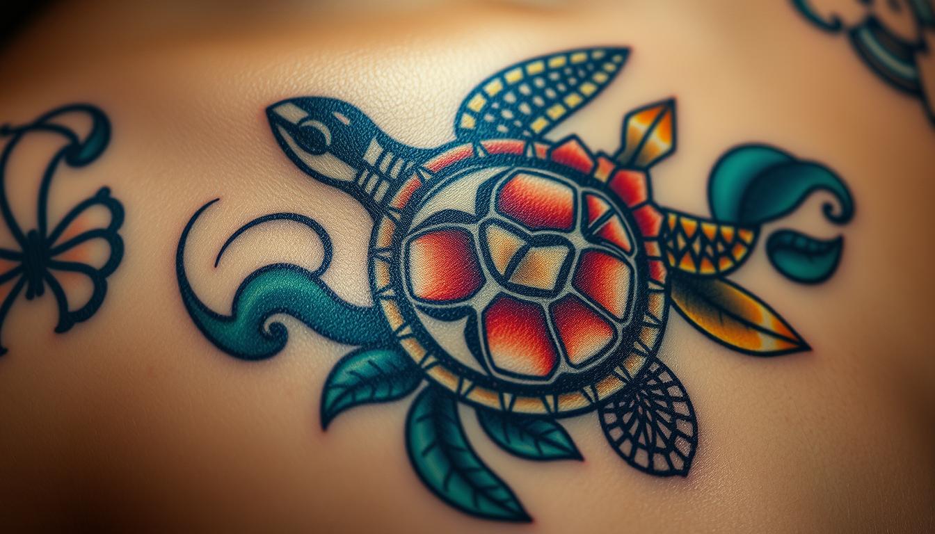 moderne Schildkröte Tattoos