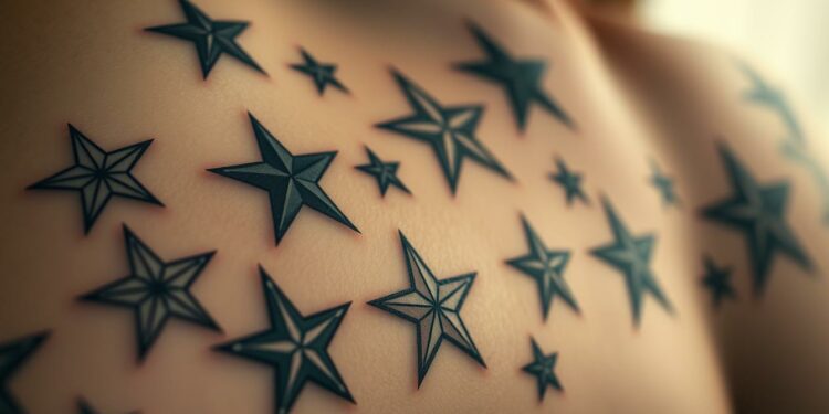 Stern Tattoo Bedeutung und Symbolik erklärt 1 stern tattoo bedeutung