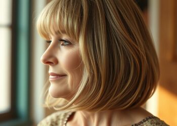 stufig fransig frisuren für frauen ab 50, die jünger machen